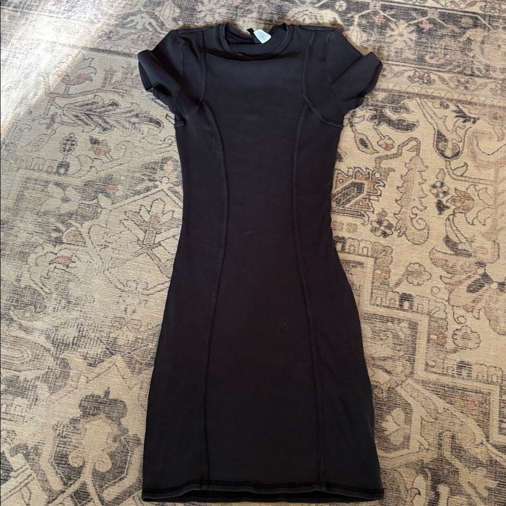 H&M Charcoal Ribbed Knit Top